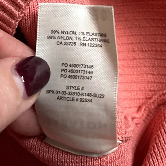 Aritzia Babaton Contour Sculpt Knit Polo Top Ribbed Collared Cropped Size Medium - Picture 6 of 7